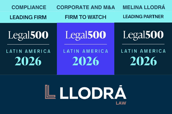 LLODRÁ Law y Melina Llodrá reconocida por Legal 500 en Compliance y Corporate & M&A en Argentina